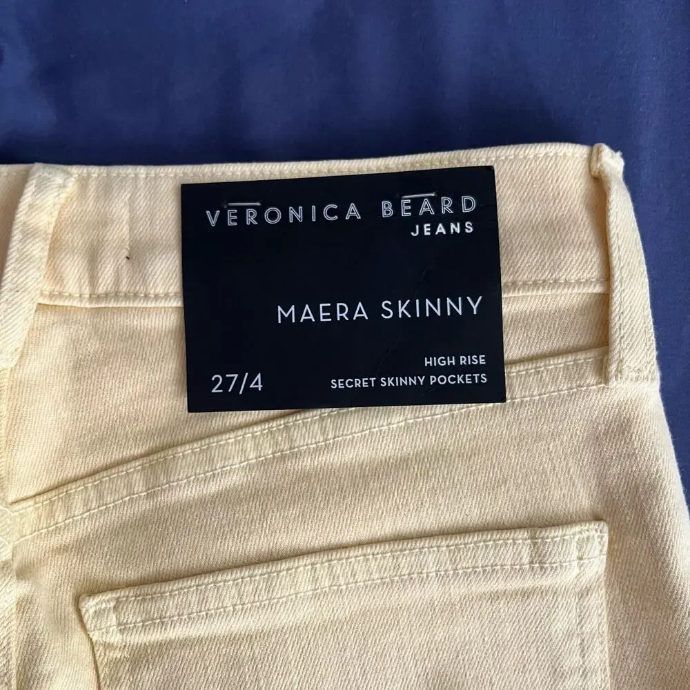 Veronica Beard Mustard Maera High Rise Skinny Jeans Size 27 / 4